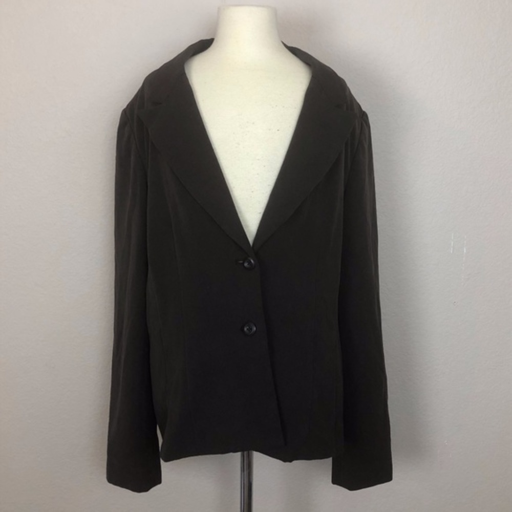 APT. 9 Brown Suit Jacket Coat Blazer ((size 14P))